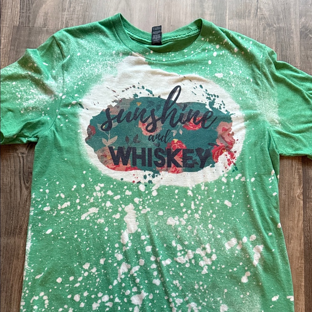 Anvil Green and White Graphic Tee